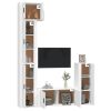 5 Piece TV Cabinet Set Engineered Wood – White