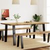 Dining Table Solid Wood Acacia – 150x90x75 cm