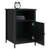 Bedside Cabinet 40x42x60 cm Engineered Wood – Black