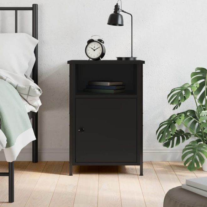 Bedside Cabinet 40x42x60 cm Engineered Wood – Black