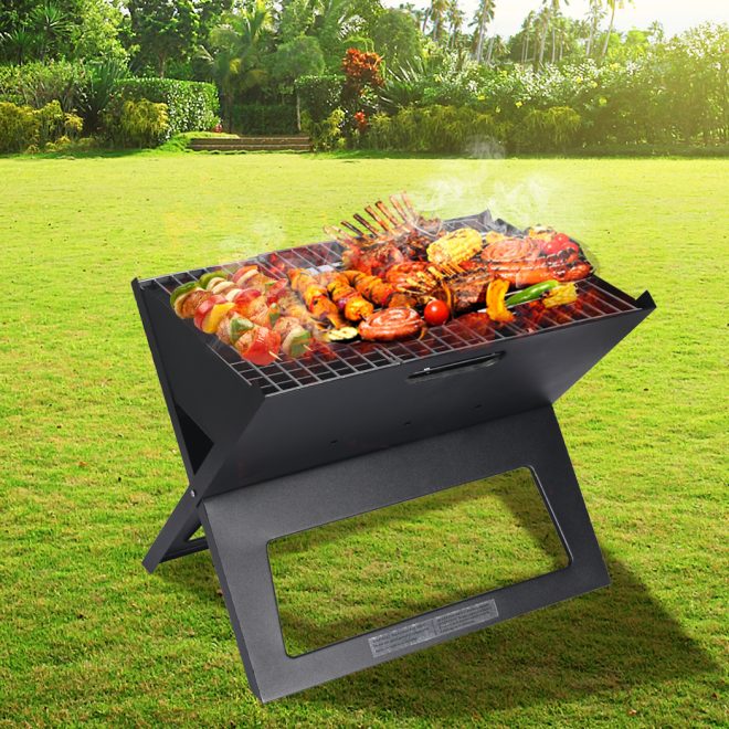 Portable BBQ Charcoal Grill Outdoor Camping Barbecue Picnic Foldable Steel Stove