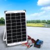 12V 10W Solar Panel Kit MONO Caravan Regulator RV Camping Power Charging