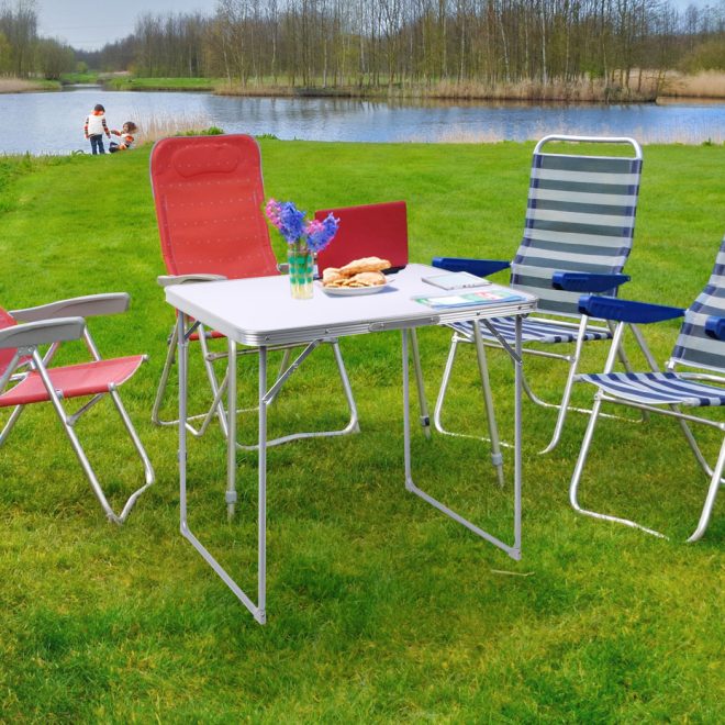 Folding Camping Table Aluminium Portable Outdoor Picnic Foldable Tables BBQ Desk