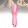 Vibrator Licking Tongue Sex Toy GSpot Oral Rechargeable Clit Massager