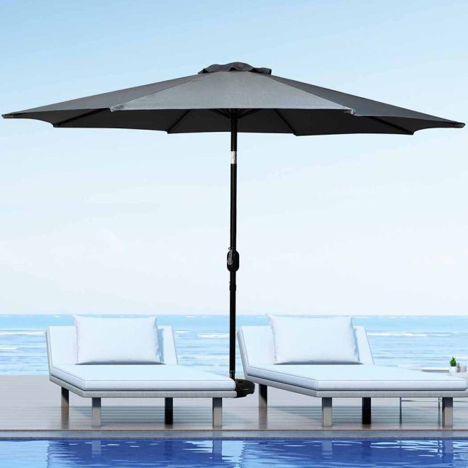 2.7m Outdoor Umbrella Garden Patio Tilt Parasol