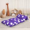 Foldable Mattress Kids Pillow Bed Cushion Sofa Chair Lazy Couch Purple L