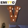 LED Metal Letter Lights Free Standing Hanging Marquee Event Party Decor Letter V