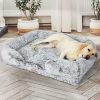 Pet Bed Orthopedic Sofa Dog Beds Bedding Soft Warm Mat Mattress Cushion – L