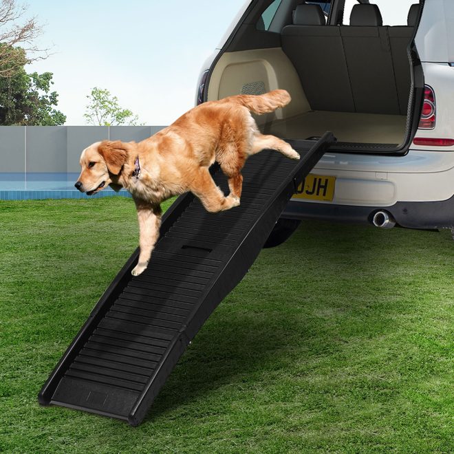 Dog Ramp Pet Car Suv Travel Stair Step Foldable Portable Lightweight Ladder – Black