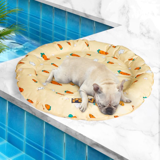 Pet Cool Gel Mat Cat Bed Dog Bolster Waterproof Self-cooling Pads Summer – L