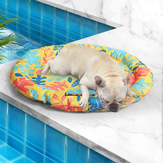 Pet Cool Gel Mat Cat Bed Dog Bolster Waterproof Self-cooling Pads Summer – L