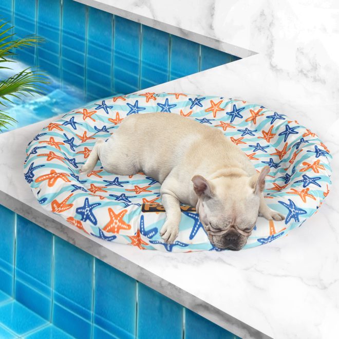 Pet Cool Gel Mat Cat Bed Dog Bolster Waterproof Self-cooling Pads Summer – L