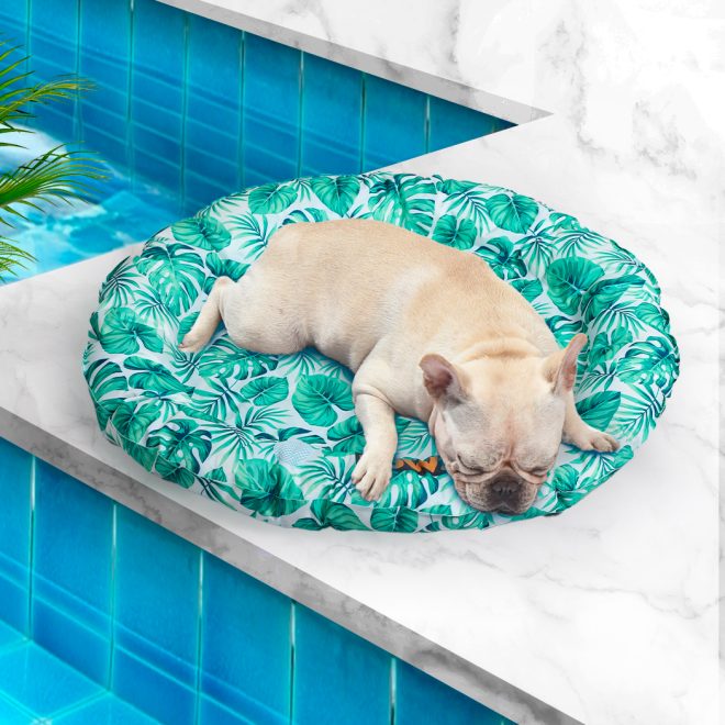 Pet Cool Gel Mat Cat Bed Dog Bolster Waterproof Self-cooling Pads Summer – L