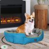 Electric Pet Heater Bed Heated Mat Cat Dog Heat Blanket Removable Cover S