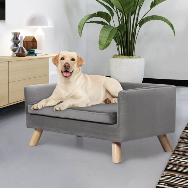 Pet Sofa Bed Dog Warm Soft Lounge Couch Soft Removable Cushion Chair Large – 80 x 43 x 35 cm