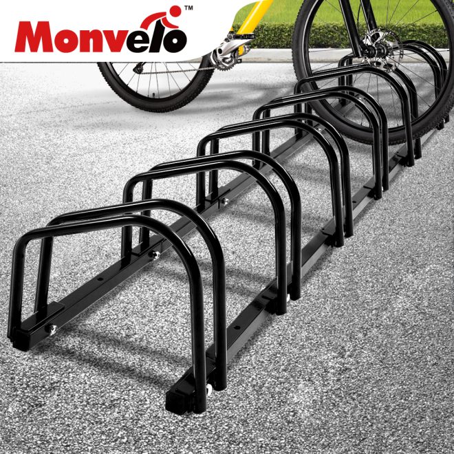 Floor Parking Rack Bikes Stand Bicycle Instant Storage Cycling Portable – 6 Bike