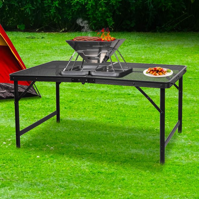 Grill Table BBQ Camping Tables Outdoor Foldable Aluminium Portable Picnic L