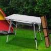 Camping Table Roll Up Folding Portable Aluminium Outdoor BBQ Desk Picnic