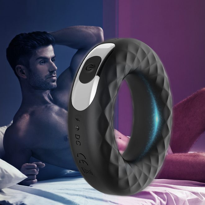 Cock Ring Vibrator Beaded Delay Penis Adult Enhancement Men Sex Toy