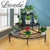 Outdoor Indoor Pot Plant Stand Garden Metal 3 Tier Planter Corner Shelf