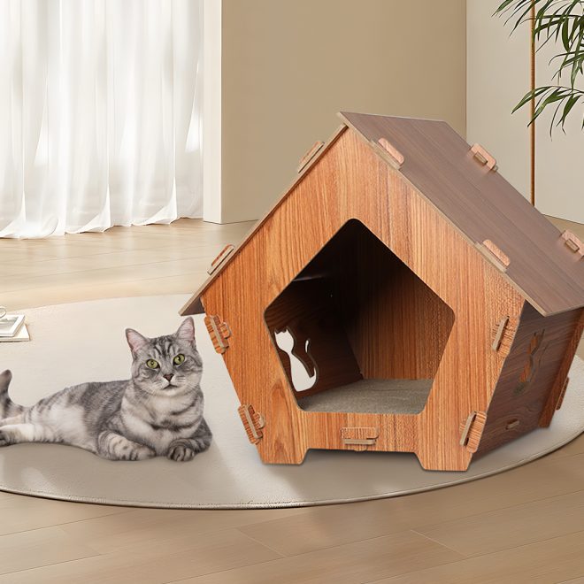 Cat Scratcher Scratching Board Corrugated Cardboard Scratch Bed Condo House