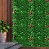 10x Artificial Grass Boxwood Hedge Fence Garden Green Wall Mat Outdoor