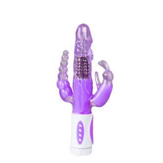 Double Rabbit Female Adult Sex Toy Vibrator G-Spot Dildo Clit Anal Massager