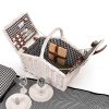 2 Person Picnic Basket Baskets Set Outdoor Blanket Deluxe Wicker Gift Storage