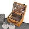 4 Person Picnic Basket Baskets Set Outdoor Blanket Deluxe Wicker Gift Storage