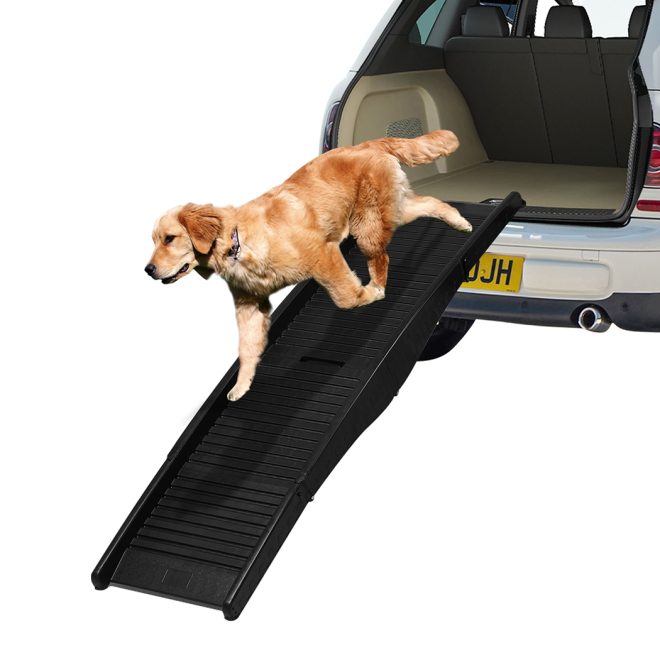 Dog Ramp Pet Car Suv Travel Stair Step Foldable Portable Lightweight Ladder – Black