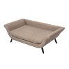 Pet Sofa Bed Raised Elevated Soft Lounge Couch Wooden Frame Heavy Duty