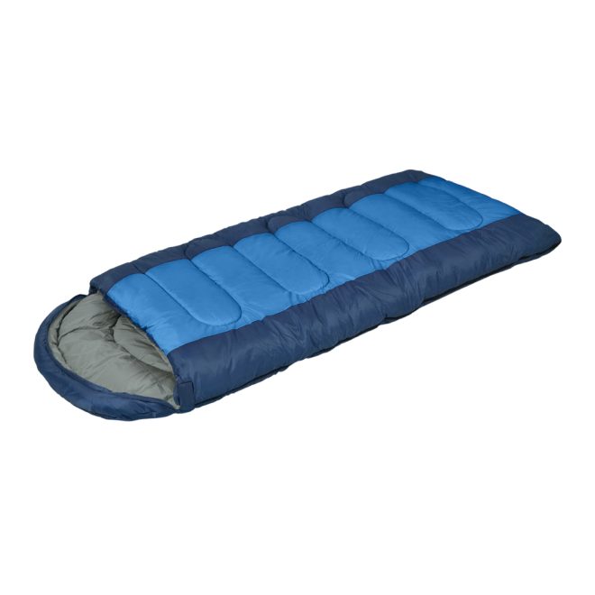 Sleeping Bag Outdoor Camping Single Bags Hiking Thermal -20 deg Winter – Blue