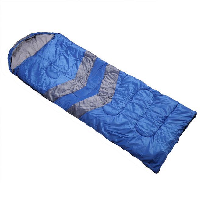 Single Sleeping Bag Bags Outdoor Camping Hiking Thermal -10 deg Tent – Blue