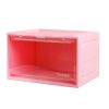 Sneaker Display Case Stackable Shoe Storage Box Clear Magnetic Pink