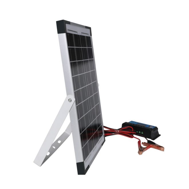 12V 10W Solar Panel Kit MONO Caravan Regulator RV Camping Power Charging