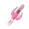 Double Rabbit Female Adult Sex Toy Vibrator G-Spot Dildo Clit Anal Massager Pink