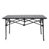 Folding Camping Table Portable Aluminium Outdoor Picnic Garden Black