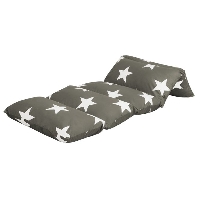 Foldable Mattress Kids Pillow Bed Cushion Sofa Chair Lazy Couch Grey L