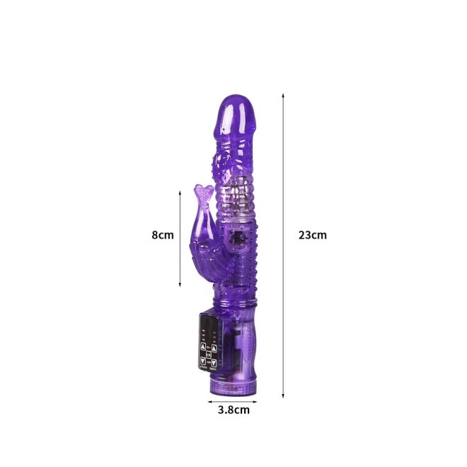 Multispeed Rotating Vibrator Dildo Dong Rabbit Clitoris Stimulator Adult Sex Toy