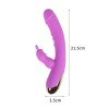 Vibrator Rabbit Double Motor G-Spot Dildo Massager Rechargeable Sex Toys Female Purple