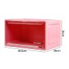 Sneaker Display Case Stackable Shoe Storage Box Clear Magnetic Pink