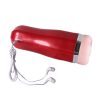 Male Vibrating Masturbation Cup Vagina Suction Licking Cup Masturbator Sex Toy Red