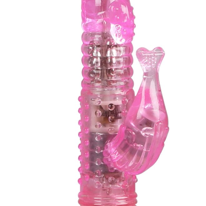 Pink Multi Speed Rotating Vibrator Dildo Dong Rabbit Clitoris Stimulator Sex Toy