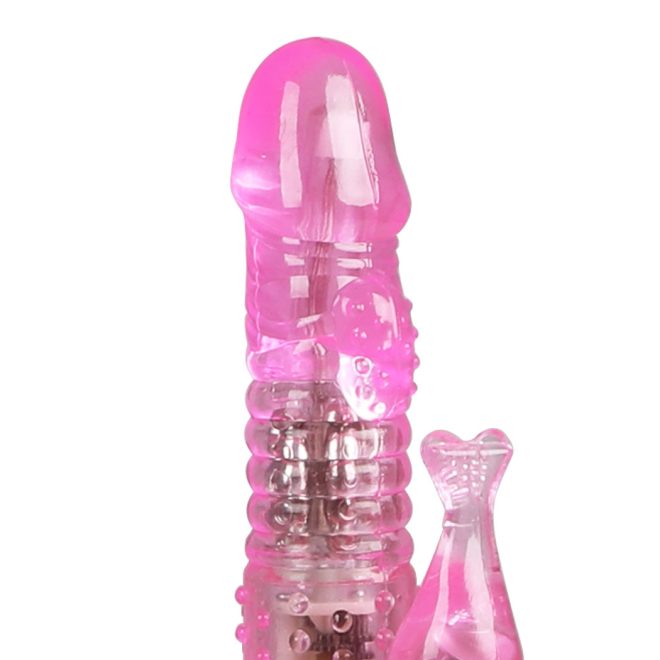 Pink Multi Speed Rotating Vibrator Dildo Dong Rabbit Clitoris Stimulator Sex Toy