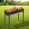 Charcoal BBQ Grill Protable Hibachi Outdoor Barbecue Set Camping Picnic Grills