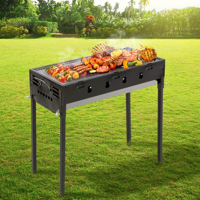 Charcoal BBQ Grill Protable Hibachi Outdoor Barbecue Set Camping Picnic Grills