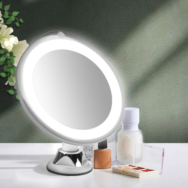 10x Magnifying Makeup Vanity Cosmetic Beauty Bathroom Mirror with LED Light