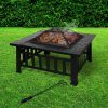 3IN1 Fire Pit BBQ Grill Pits Outdoor Patio Garden Heater Fireplace BBQS Grills