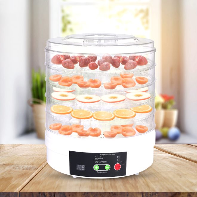 Food Dehydrators Fruit Vegetable Dryer Dehydrator Beef Jerky Preserve 5 Trays