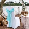 50x Satin Chair Sashes Cloth Cover Wedding Party Event Decoration Table Runner